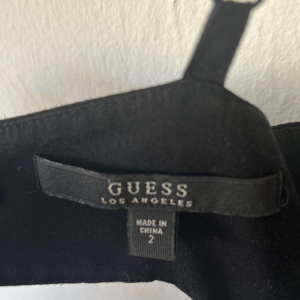 Guess black fitted flare Jumper Onesie pantsuit Jumpsuit tank silver studded 2 - Picture 5 of 11